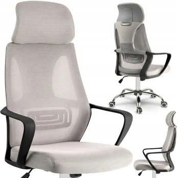 Pilka ergonominė biuro kėdė COLT