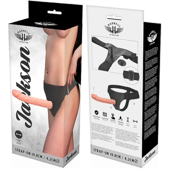 Sekso diržas - dildo HARNESS ATTRACTION JACKSON 19,8 x 4,2 cm