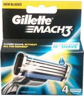 Gillette Mach 3 Manual HD Razor įdėklas 4 vnt