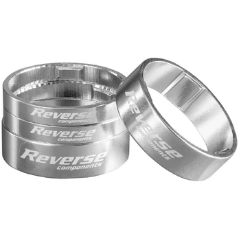 Reverse Components Ultra Light vairo aukštinimo adapteriai (Spacers) | 5/10mm | Silver | 4 vnt.