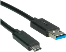 Kabelis USB Roline USB-A - 1 m Juodas (11.02.9011) kaina