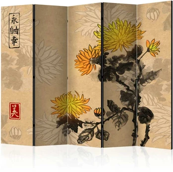 Artgeist Pertvara - Chrysanthemums II [Room Dividers]