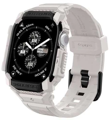 Spigen Rugged Armor Pro, dune beige - Apple Watch 10 42mm