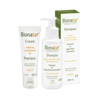 Bionatar rinkinys psoriazei: šampūnas ir kremas