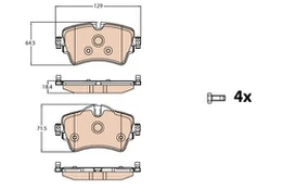 TRW GDB2087 Brake pad set