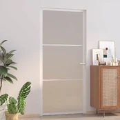Vidaus durys, baltos, 93x201,5cm, matinis stiklas ir aliuminis kaina