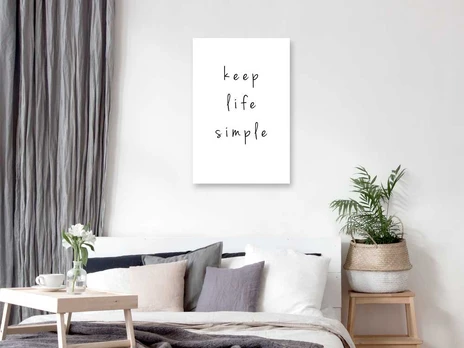 Artgeist Paveikslas - Keep Life Simple (1 Part) Vertical