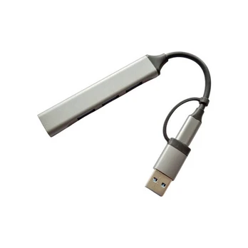 Laidas USB šakotuvas USB 3.0 A+C - 4 x USB A 0.1m