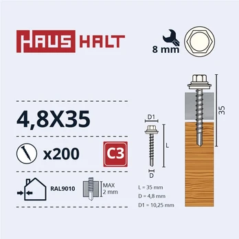 Savisriegis Haushalt, 4.8 mm x 35 mm