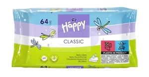 Drėgnos servetėlės Happy Classic, 64 vnt.