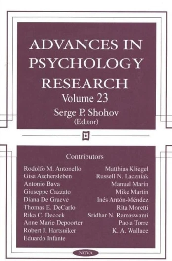 Advances in Psychology Research