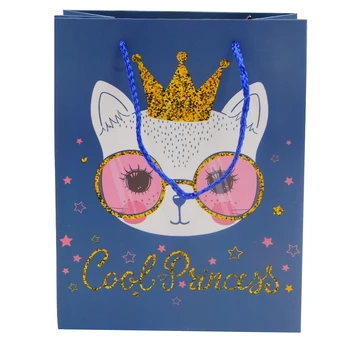 Dovanų maišelis su princese, 23 x 18 cm : Spalva - Balta