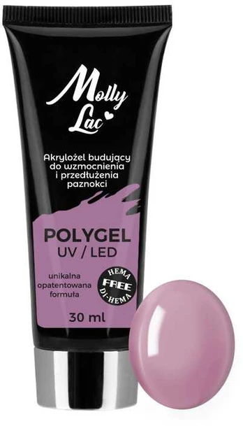 Poligelis akrilo gelis MollyLac Bean Paste 30 ml