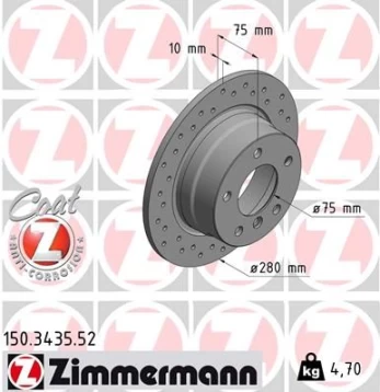 Stabdžių diskas ZIMMERMANN 150.3435.52
