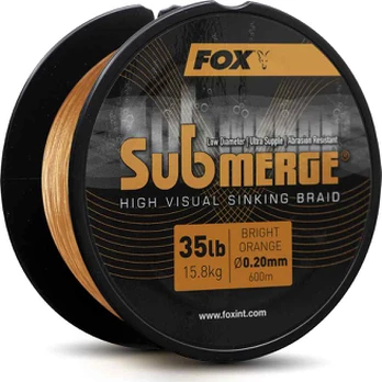 Valas Fox Submerge Orange Sinking Braid, 600 m, 0,20 mm, 35 lb, 15,8 kg