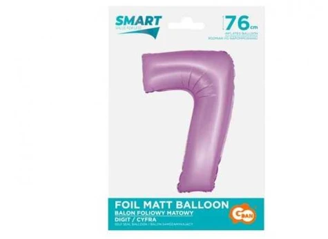 GoDan Folio balionas Smart Digit 7 levandų matinis 76cm Godan