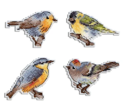 Cross stitch kit "Voiced birds. Magnets" SR-892