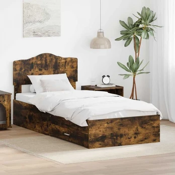 Lova Lovos rėmas Rūkyta ąžuolas 100 x 200 cm Apdirbta mediena