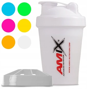 Gertuvė Amix Mini Shaker 400ml su sieteliu, baltas