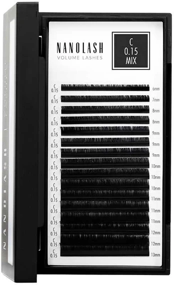 Nanolash VOLUME LASHES false eyelashes 0.15 C #6-13 mm 1 u