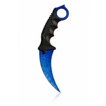 Medinis karambit peilis '' Blue Spider-man web '' - 20cm