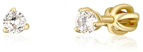 JVD Charming auksinis-plated stud earrings with zircons SVLE1501XH2GO