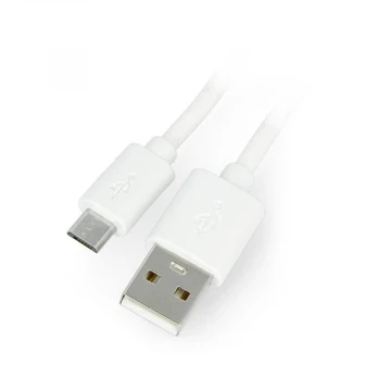 Esperanza EB145W microUSB kabelis 2m USB 2.0 - Baltas