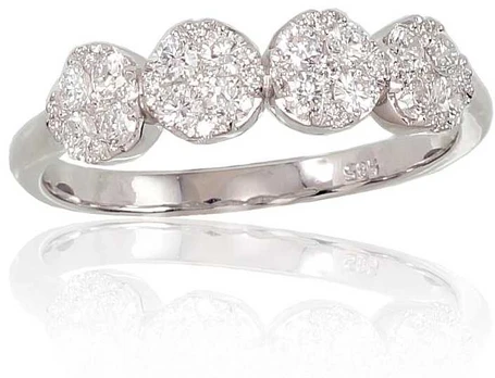 Auksinis žiedas su deimantais moterims Diamond Sky „Joanna“