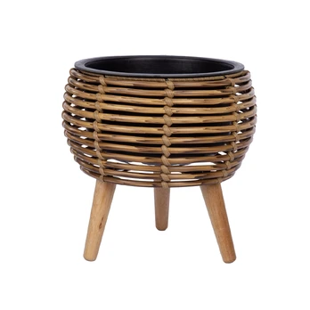 Vazonas WICKER 28x28xH28cm, šviesiai ruda