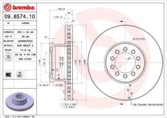 Stabdžių diskas BREMBO 09.8574.10 kaina
