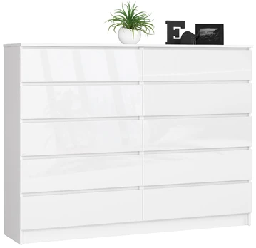 Komoda K160, blizgi balta sp.