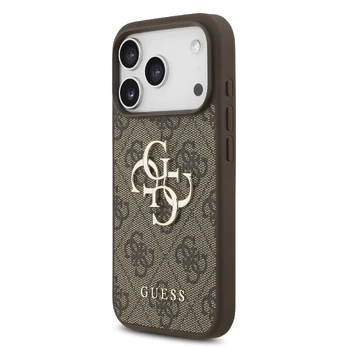 Dėklas Guess 4G Strap 4G Classic Logo do iPhone 17 Pro ruda