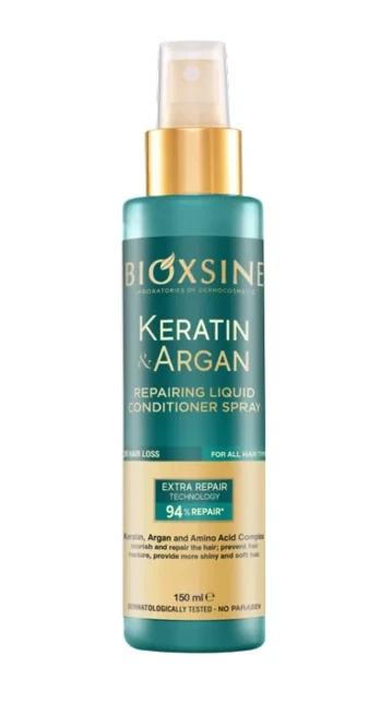 BIOXCIN Keratin&Argan atstatomasis purškiamas plaukų kondicionierius 150ml