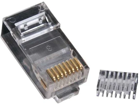 Eurolan Masterlan UTP RJ45 connector, Cat.6, 8p8c, auksinis-plated, folded - wire