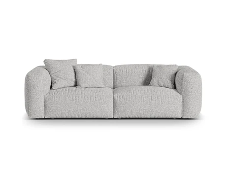 Boucle Modular Sofa, "Martina", 3 Seats, 240x106x75, Silver