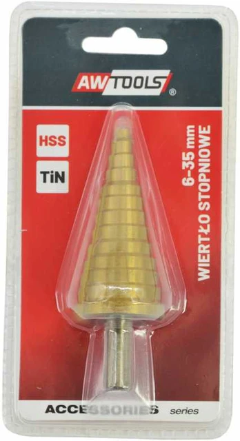 Grąžtas AW-Tools AWTOOLS grąžtai STOPNIOWE HSS-TIN / 6-35mm