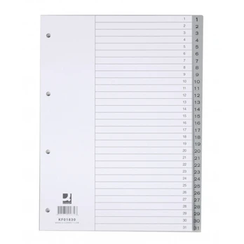 Skiriamieji lapai PP A4, 1-31