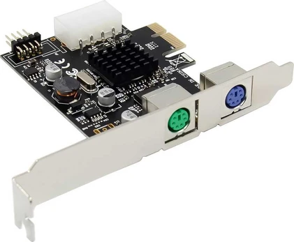 „InLine®“ sąsajos plokštė, 2x PS/2, PCIe (PCI-Express)