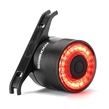 Rockbros Q3 rear bicycle lamp with intelligent stop system - juodas