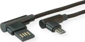 Secomp Roline USB-A – micro-B USB laidas 0,8 m Juodas (11.02.8720)