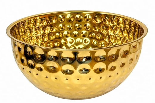 Metalinis serviravimo dubuo auksinis 24 cm