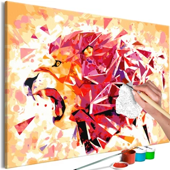 Artgeist Tapybos pagal skaičius rinkinys - Abstract Lion