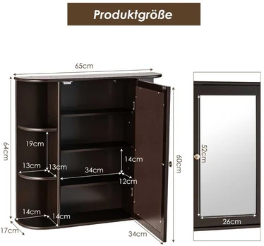 Promotions Saugojimo spinta, 66x16.7x63 cm, ruda