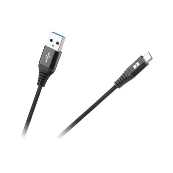 usb - usb micro rebel kabelis 100 cm juodas