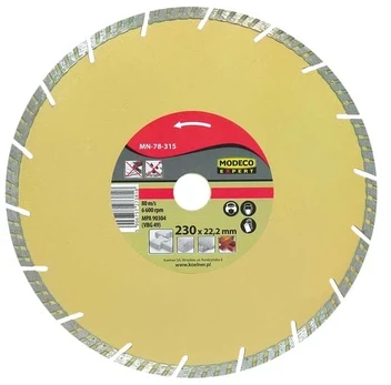 Modeco TURBO segmento deimantinis šlifavimo diskas 230mm - MN-78-315