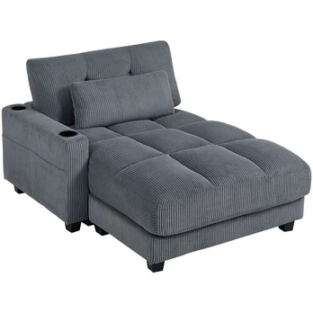 Sofa-lova, 114x147x86 cm, pilka, putos