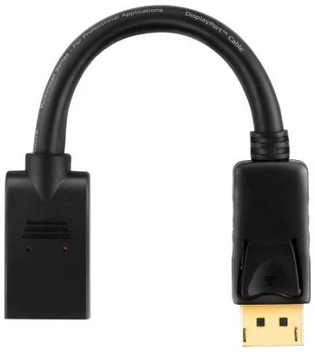 Purelink DISPLAYPORT ADAPTER, PUREINSTALL 0,10M, SORT,