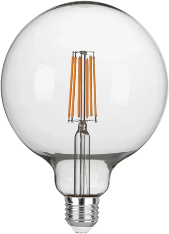 8W LED lemputė, skaidri, E27, 4000K
