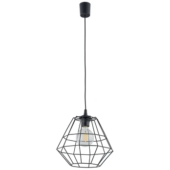 Pakabinamas šviestuvas DIAMOND E27, juodas