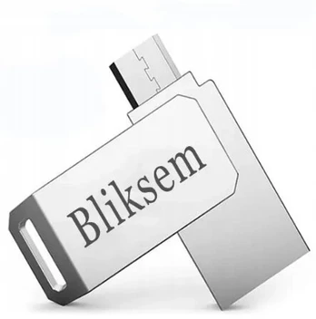 64 gb usb atmintinė flash metalinis micro 2in1 2.0 telefonui mini raktų pakabukas